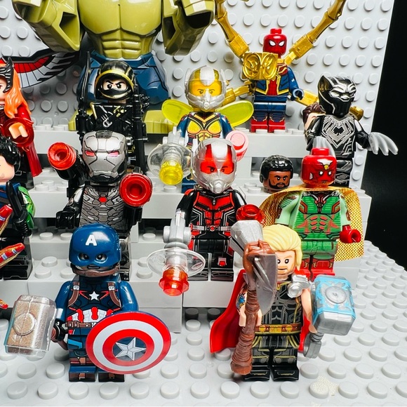 Marvel Avengers Iron Man Spider-Man Hulk Thor Custom Minifigure Lot of 16 - Picture 5 of 8